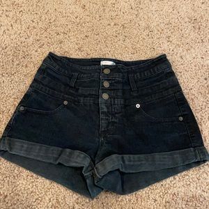 Black Denim Highrise Xhilaration Jean Short Size 6